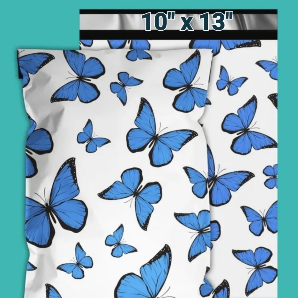 20 🦋 10" x 13" Polymailers, PLUS 20 Thank You Stickers